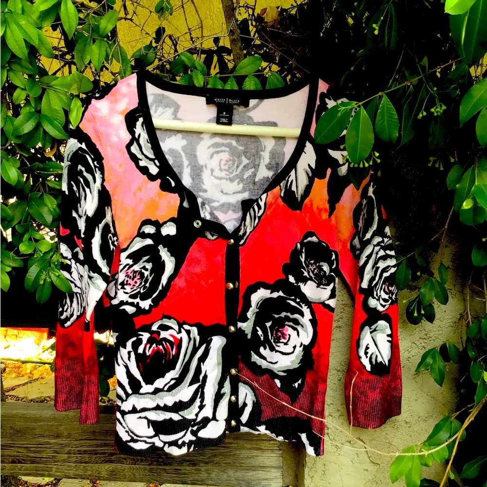 Floral pattern cardigan, small, good condition
